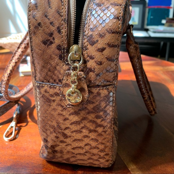 Vintage Preston & York Snake Skin Print Top Handle Bag with Strap - Picture 5 of 5